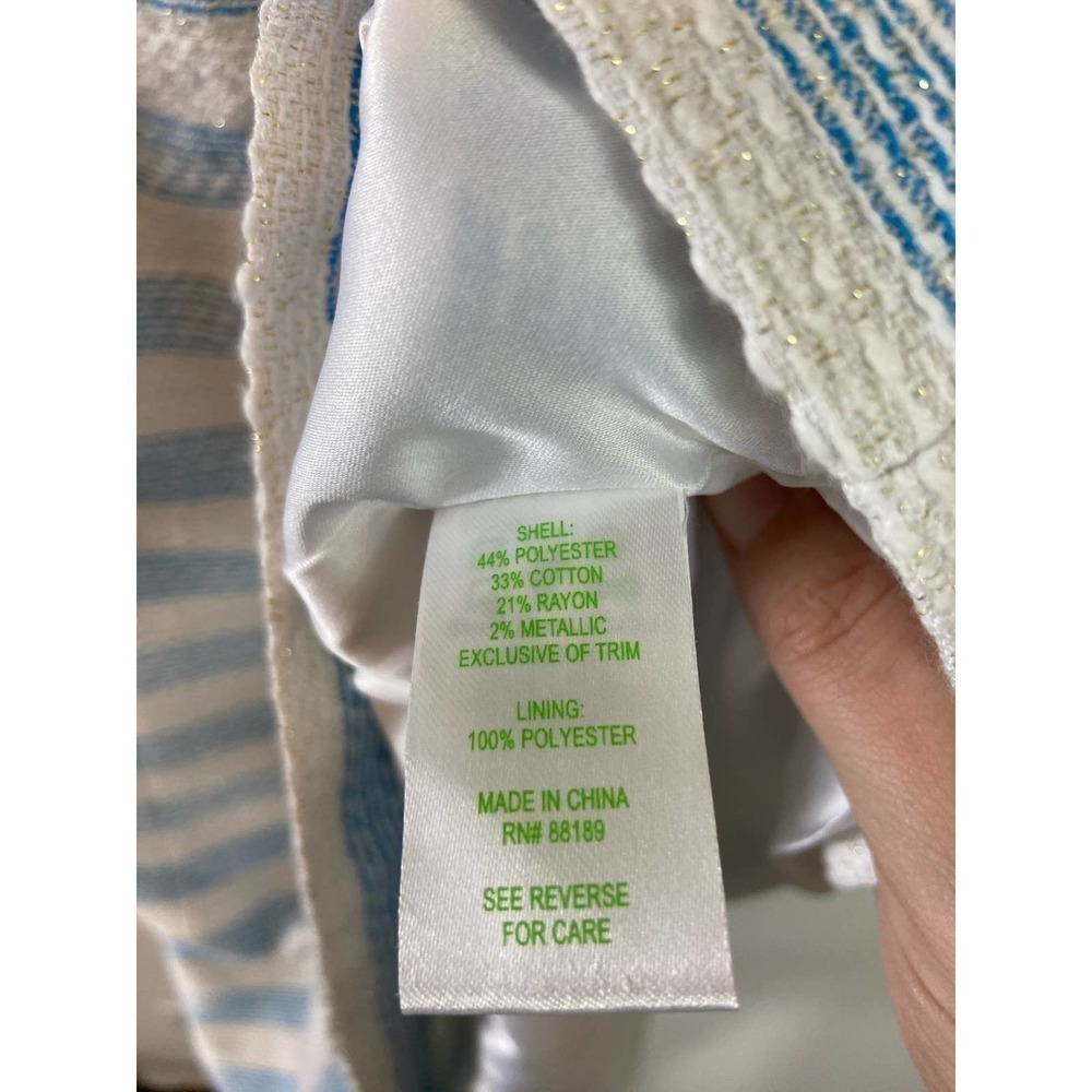 Lilly Pulitzer Womens Blue and white stripe Rylan Mini dress Size 12 - Picture 3 of 4